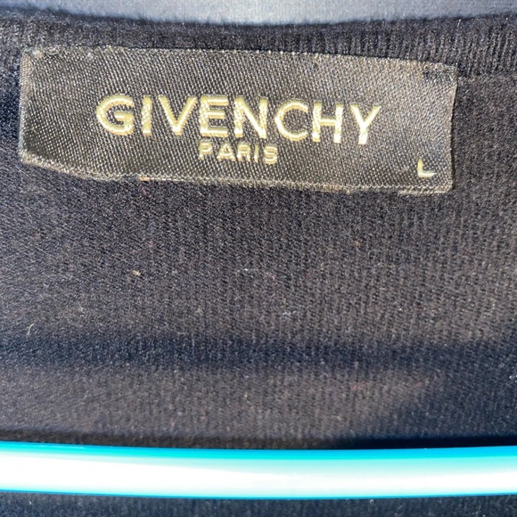 Women’s Givenchy Sweater Scoop Neck Black Bedazzled Star Sz L - Picture 6 of 9